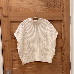 Anthropologie Cream Crew Neck Sweater